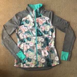 MPG Floral Zip-up Workout Jacket Size M